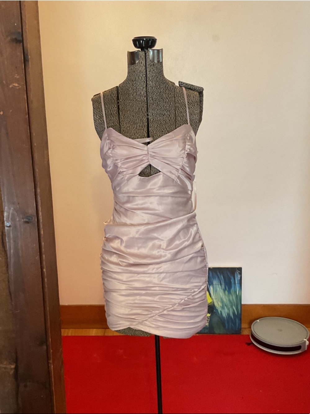 Angel Biba Lavender Ruched Mini Dress